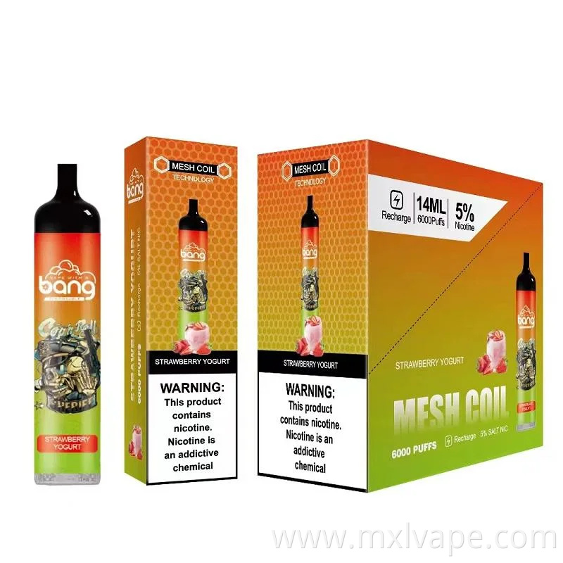 2023 Cheap Vaporizer Disposable Bang Vapes Big Puffs Vapor Bang King 6000